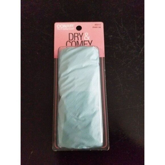 Conair Dry & Comfy Lightweight Shower Cap Reuse Latex Rubber #55311Z Blue Color - Picture 1 of 4